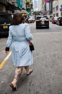 Wednesday Blue Cherry Mini Dress